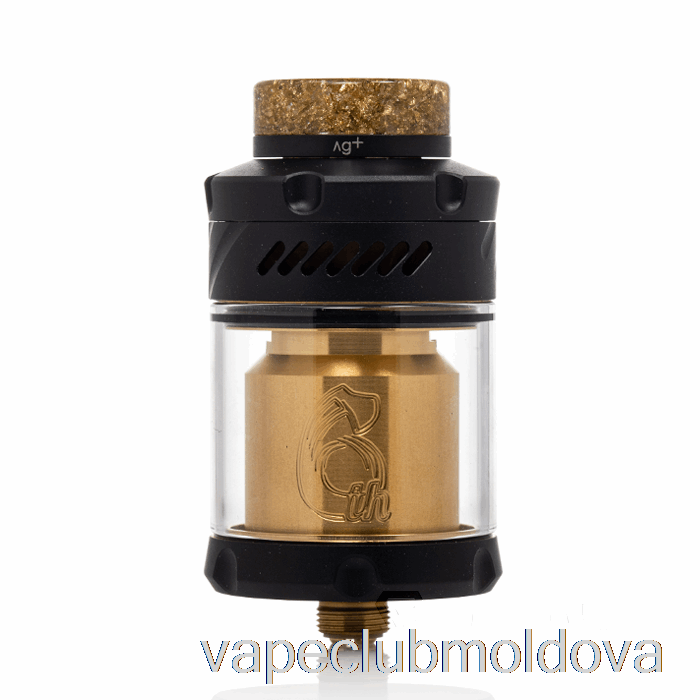 Kit Vape Pod Hellvape Dead Rabbit V3 25mm Rta [6th Anni] Aur Negru